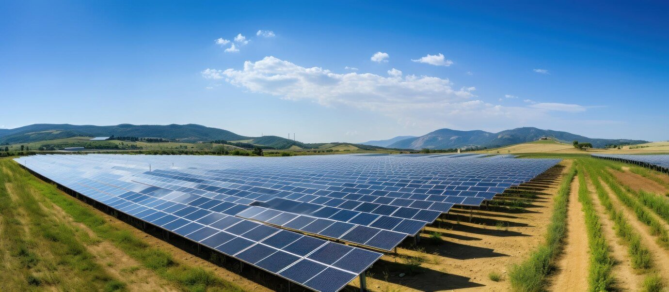 Solar Panel in open field